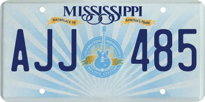 MS license plate AJJ485
