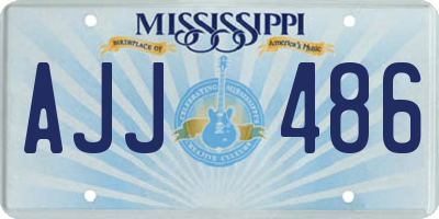 MS license plate AJJ486