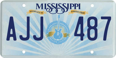 MS license plate AJJ487