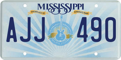 MS license plate AJJ490