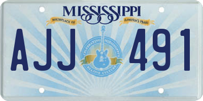 MS license plate AJJ491
