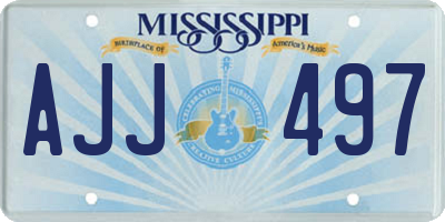 MS license plate AJJ497