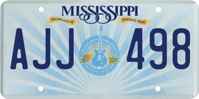 MS license plate AJJ498