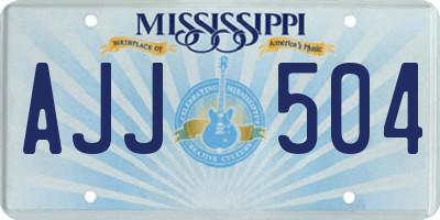 MS license plate AJJ504