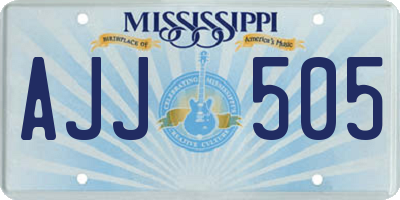 MS license plate AJJ505