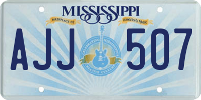 MS license plate AJJ507
