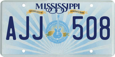 MS license plate AJJ508