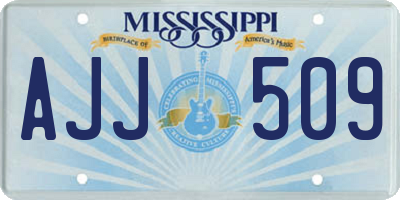 MS license plate AJJ509