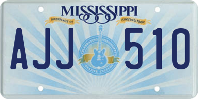 MS license plate AJJ510