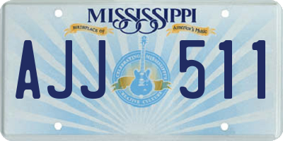MS license plate AJJ511