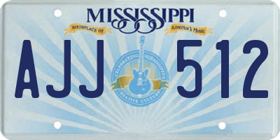 MS license plate AJJ512