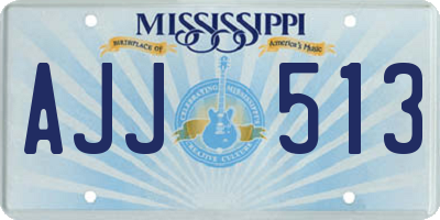 MS license plate AJJ513