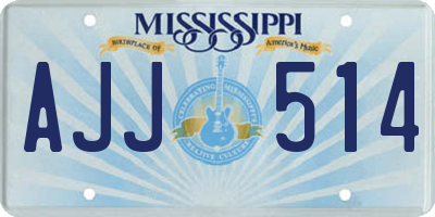 MS license plate AJJ514