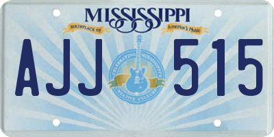 MS license plate AJJ515