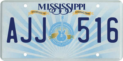 MS license plate AJJ516