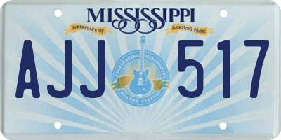 MS license plate AJJ517