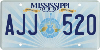 MS license plate AJJ520