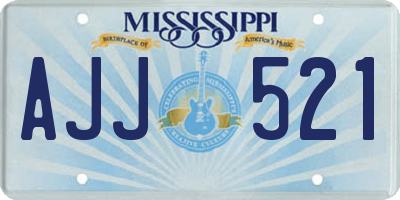 MS license plate AJJ521