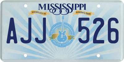MS license plate AJJ526