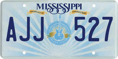 MS license plate AJJ527