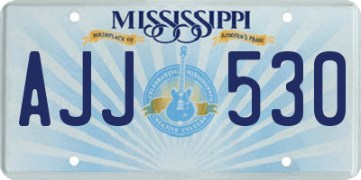 MS license plate AJJ530