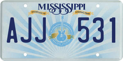 MS license plate AJJ531