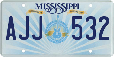 MS license plate AJJ532