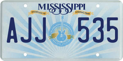 MS license plate AJJ535