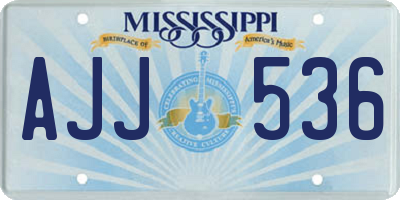 MS license plate AJJ536