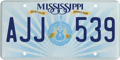 MS license plate AJJ539