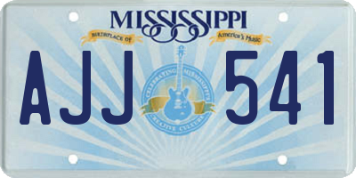 MS license plate AJJ541