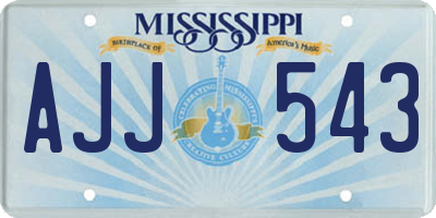 MS license plate AJJ543