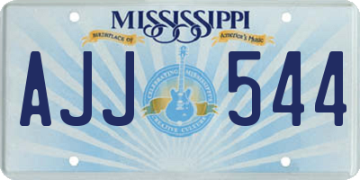 MS license plate AJJ544