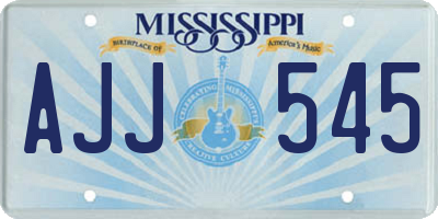 MS license plate AJJ545