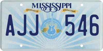 MS license plate AJJ546