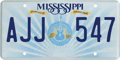 MS license plate AJJ547