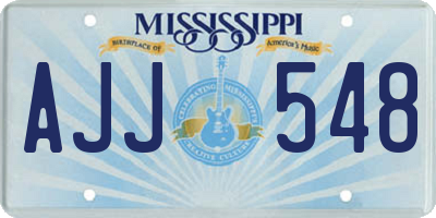MS license plate AJJ548