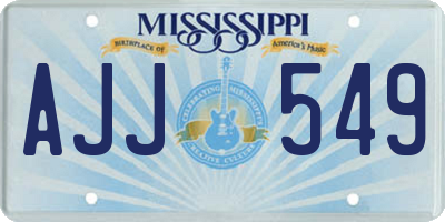 MS license plate AJJ549
