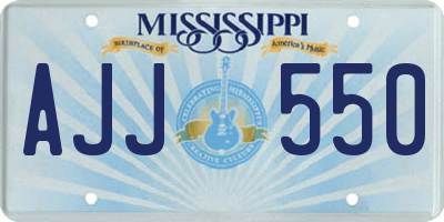 MS license plate AJJ550