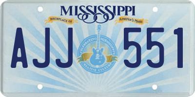 MS license plate AJJ551