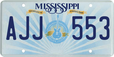 MS license plate AJJ553