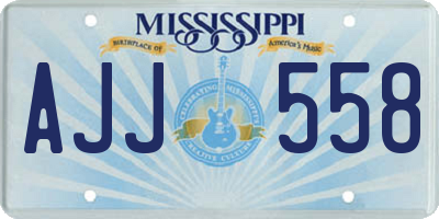 MS license plate AJJ558