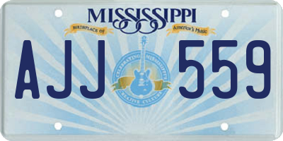 MS license plate AJJ559