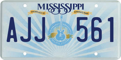 MS license plate AJJ561