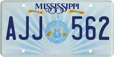 MS license plate AJJ562
