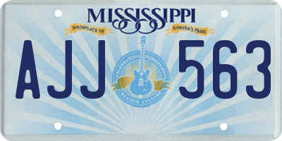 MS license plate AJJ563