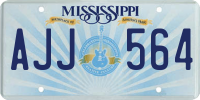 MS license plate AJJ564