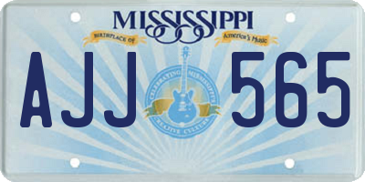 MS license plate AJJ565