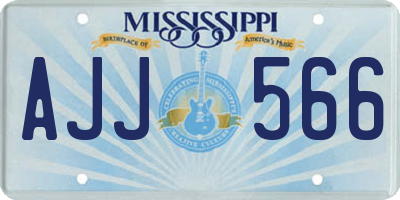 MS license plate AJJ566