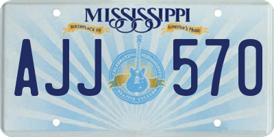 MS license plate AJJ570